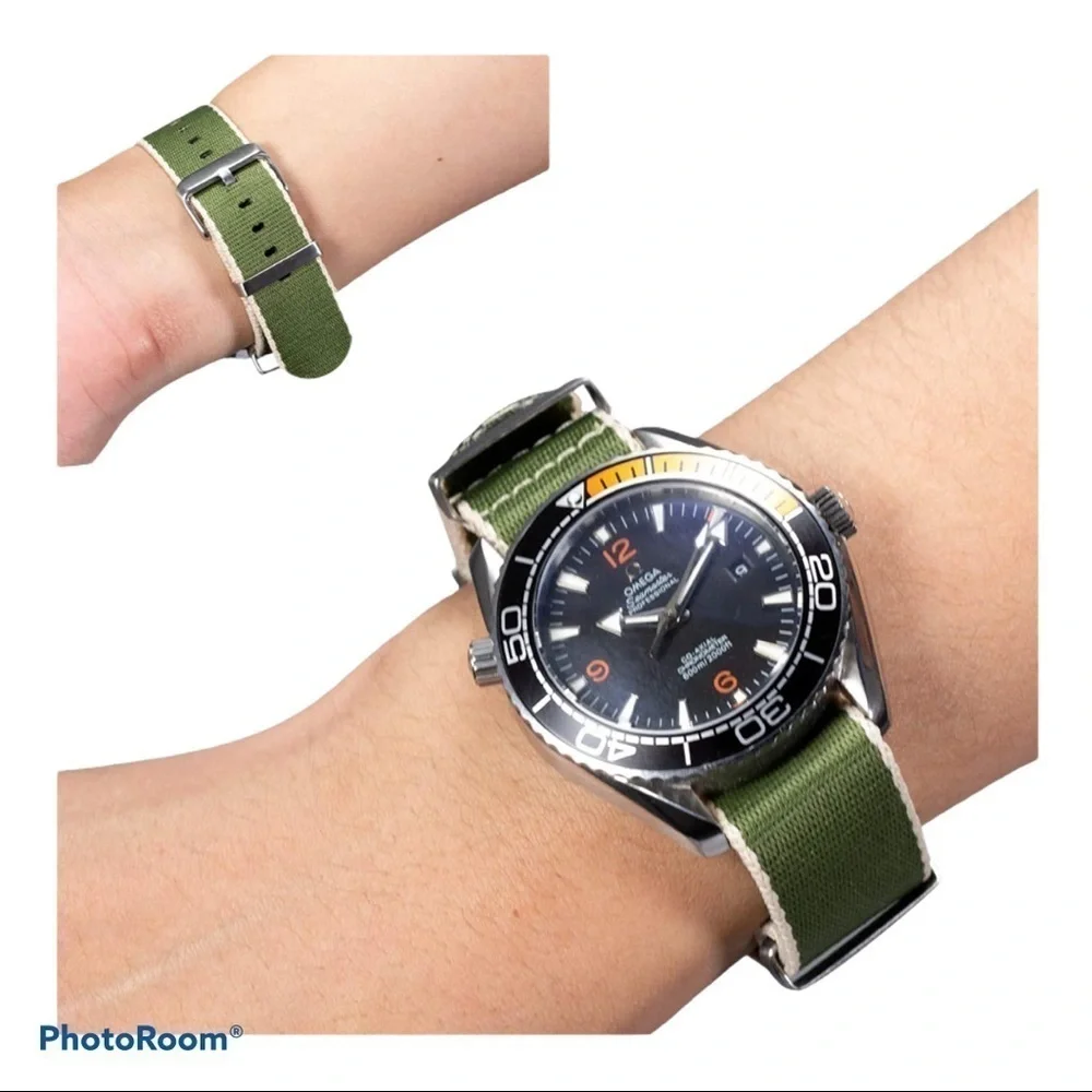 Green NYLON Watch Band Replacement 22”